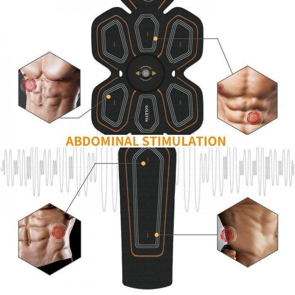 Centura stimulare musculara abdomen EMS, cu acumulator propriu