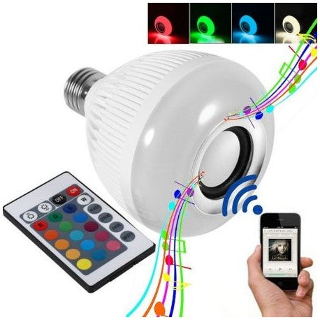 Bec led RGB 2in1 cu Boxa bluetooth