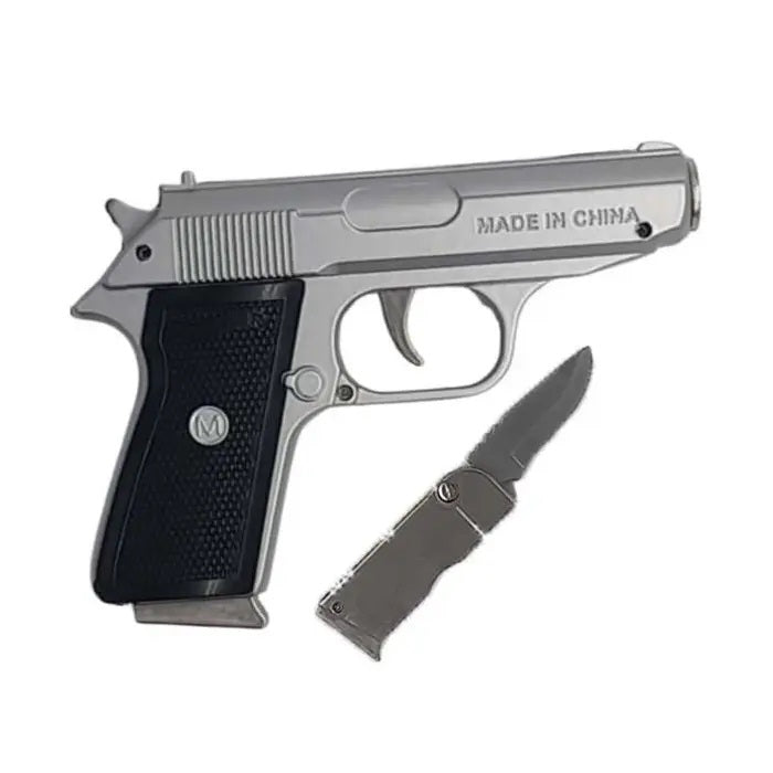 Bricheta antivant, mini pistol metalic cu husa
