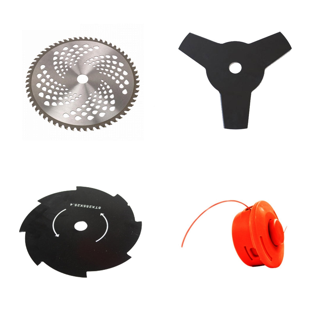 Set 4 moduri de taiere, accesorii pentru motocoasa, tambur cu fir nylon si discuri