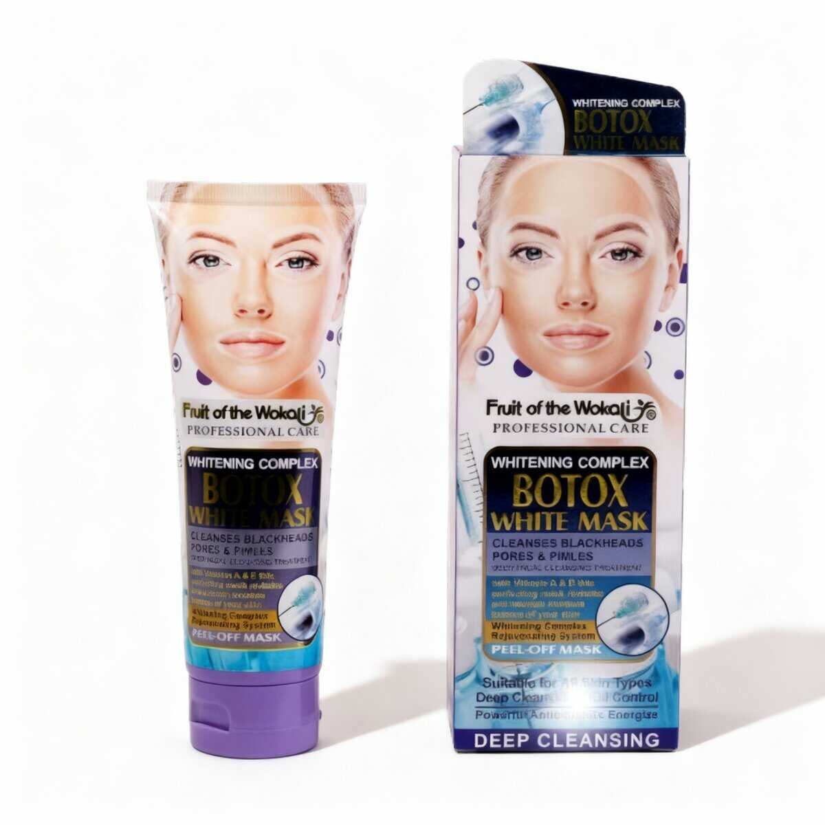 Mască Peel-Off Fruit of the Wokali Whitening Complex Botox White Mask WKL532 – curățare profundă și efect iluminator