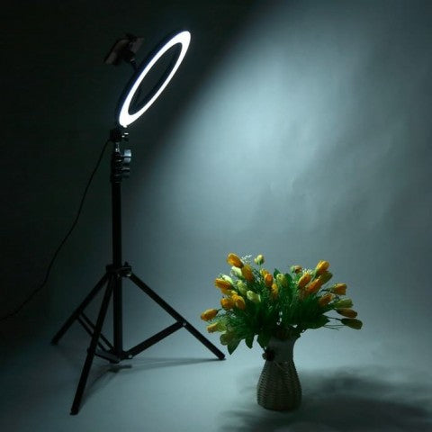 Lampa circulara cu suport selfie, putere de 60W pentru foto, make-up, cosmetica
