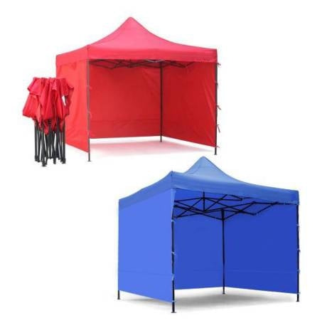 Pavilion tip cort pliabil de gradina 2.5 x 2.5m cu 3 pereti