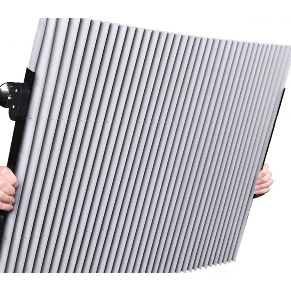 Parasolar Auto Retractabil, Fixare Ventuze, Aluminiu, 150 x 70 cm, Universal