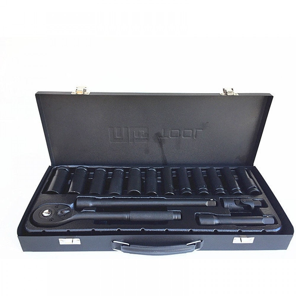 Set Chei Tubulare 17 Piese – Black Chrome MLG-6207, Rezistent și Durabil