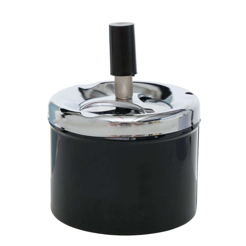Scrumiera mare inox cu buton
