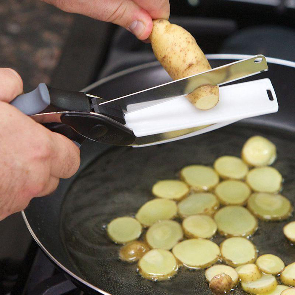 Foarfeca-Cutit bucatarie multifunctional 2 in 1 Smart Cutter