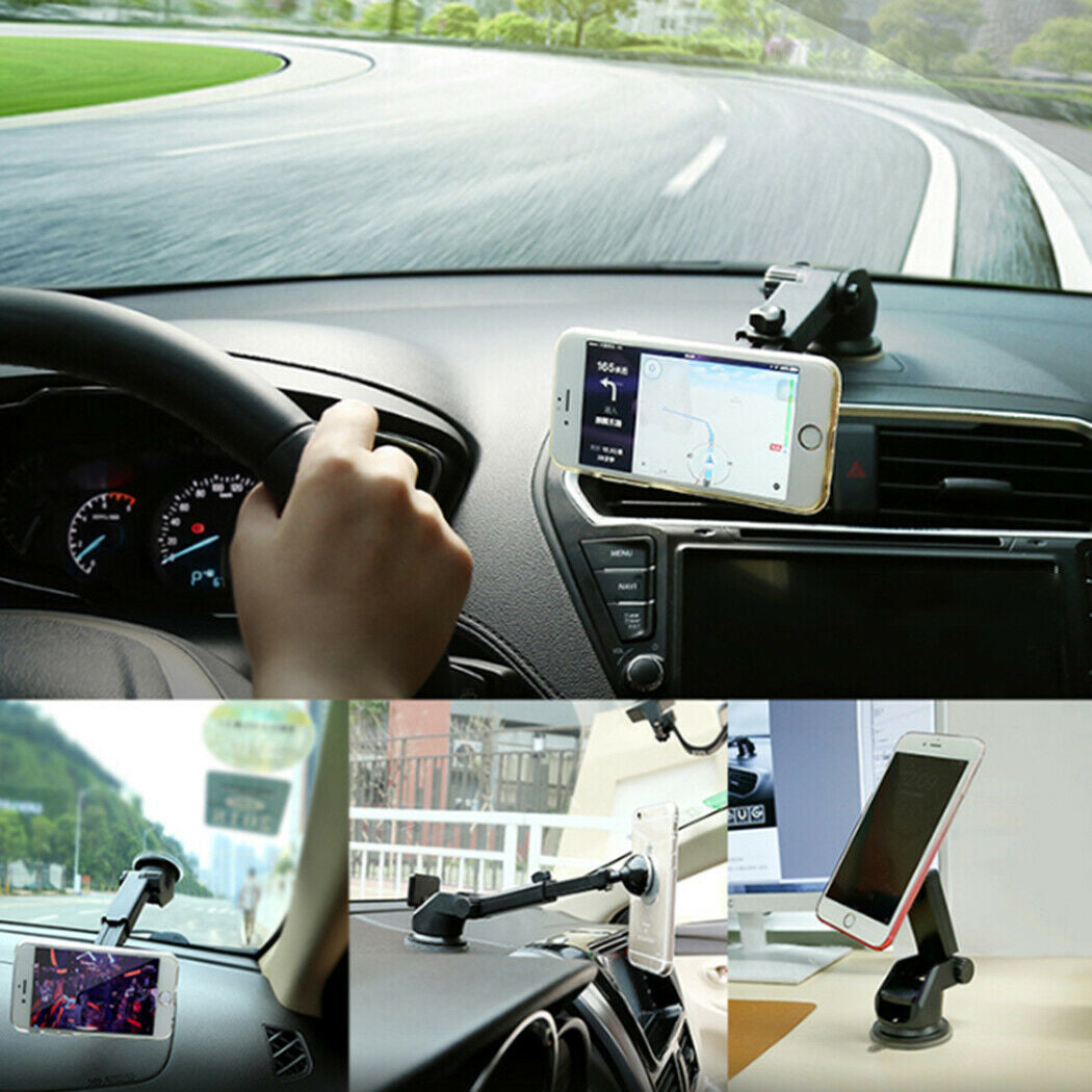 Suport telefon pentru auto telescopic cu magnet si ventuza