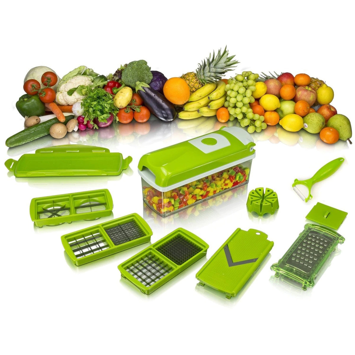 RAZATOARE 9 PIESE, TOCATOR LEGUME, FRUCTE DICER PLUS 