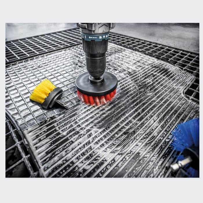 Set 3 perii curatare interior/exterior auto pentru bormasina