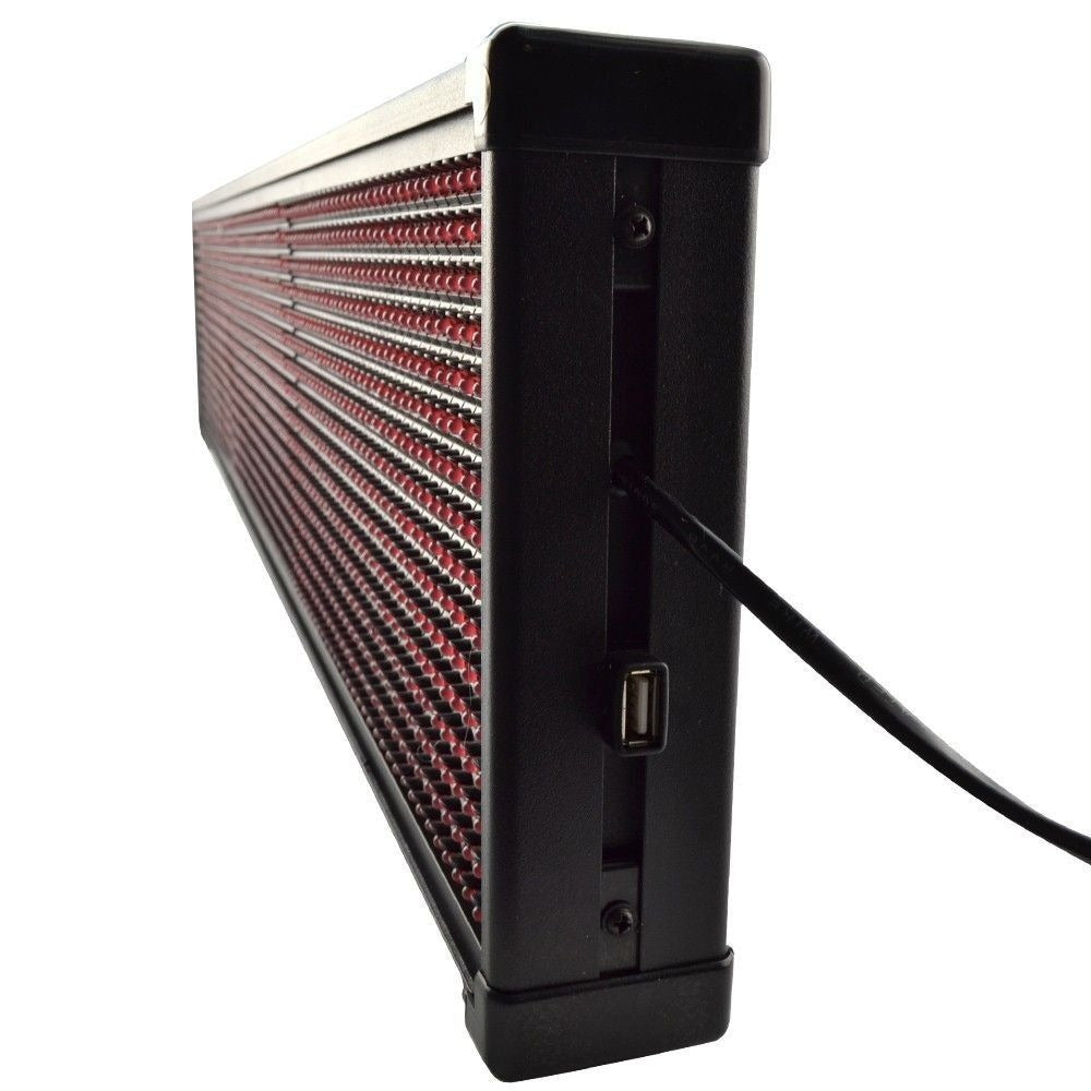 Reclama luminoasa programabila, pentru exterior, 100x20 cm,  Afisaj LED Ultrabright