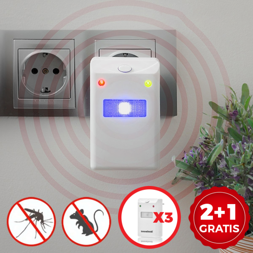 Set 2 aparate anti insecte Repeler Plus 1 Gratis oferta 3 in 1