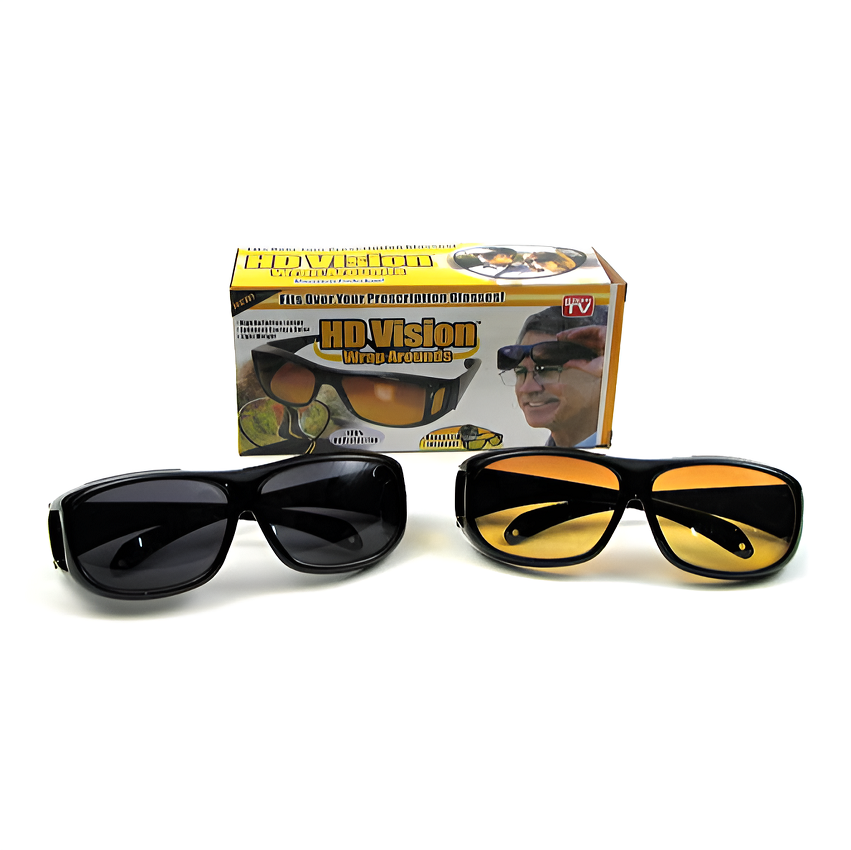 Pachet Promotional ! 1+1 Set 2 perechi ochelari pentru condus de zi - noapte HD Vision​