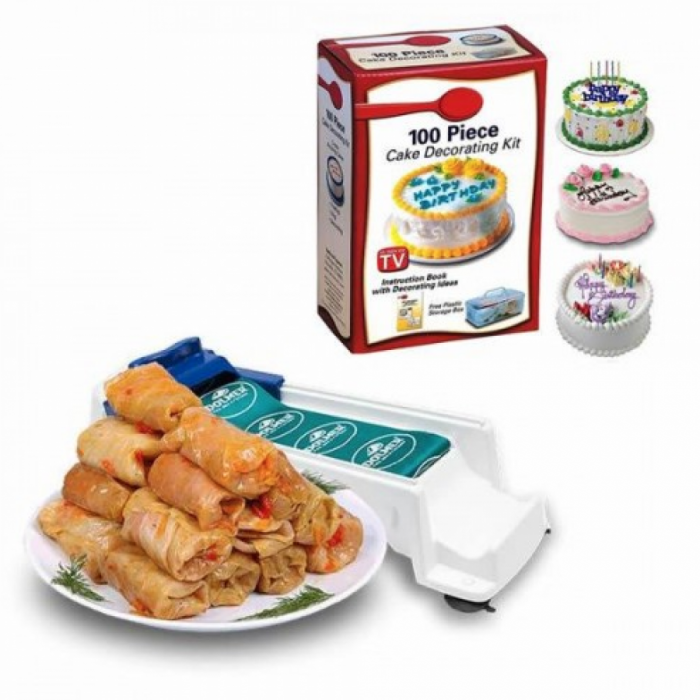 Aparat de facut sarmale + Set 100 piese decorat torturi