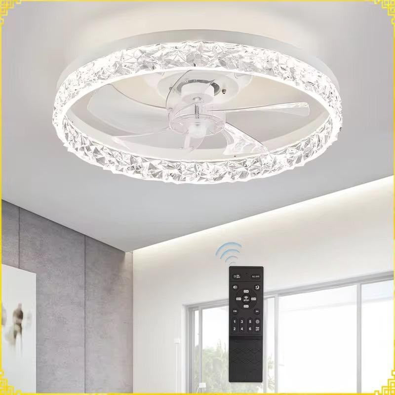 Plafoniera LED Nashi cu ventilator, albă, 30W