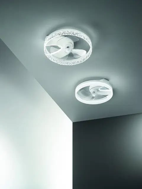 Plafoniera LED Nashi cu ventilator, albă, 30W