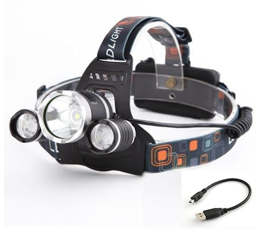 Lanterna frontala LED 3 in 1 T6 50000W