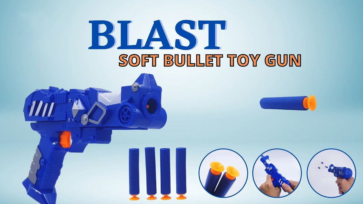 Pistol Blaster cu gloante de burete, Soft Bullet