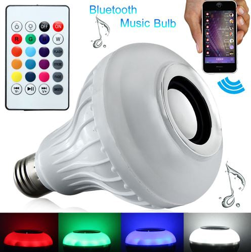 Bec led RGB 2in1 cu Boxa bluetooth