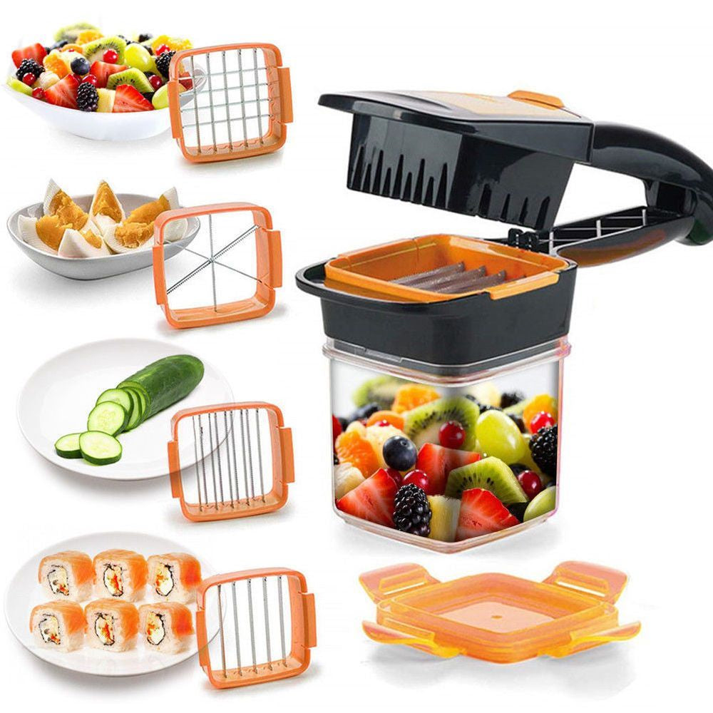 Tocator si feliator pentru legume sau fructe multifunctional 5 in 1 Nicer Dicer Quick