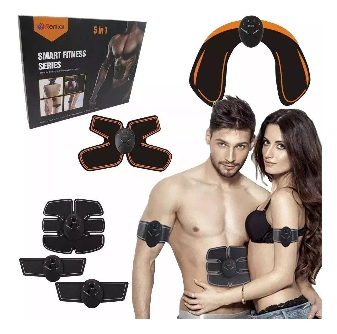 Kit fitness electrostimulare musculara si tonifiere 5 dispozitive