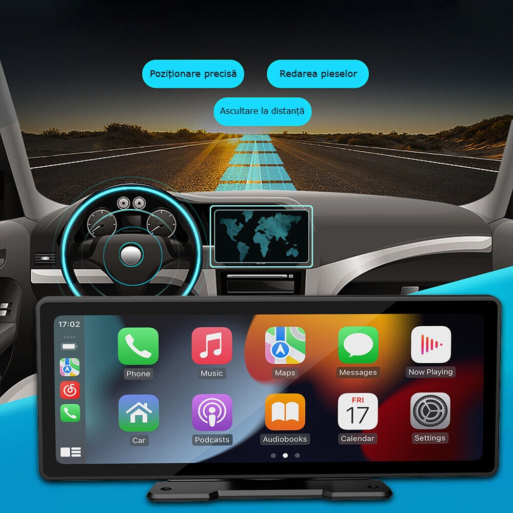 Navigatie Auto, HD , GPS Portabil, Universal, CarPlay si Android Auto WI-FI, ecran tactil 10.26 inch