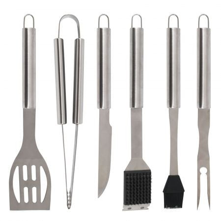 Set 10 ustensile pentru gratar, cutie depozitare din aluminiu 