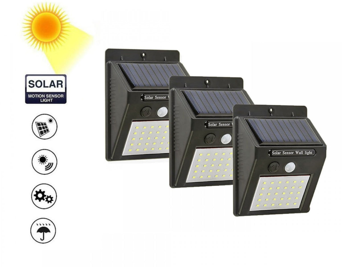 Oferta 2+1 Gratis Lampa LED cu incarcare solara si senzor de miscare