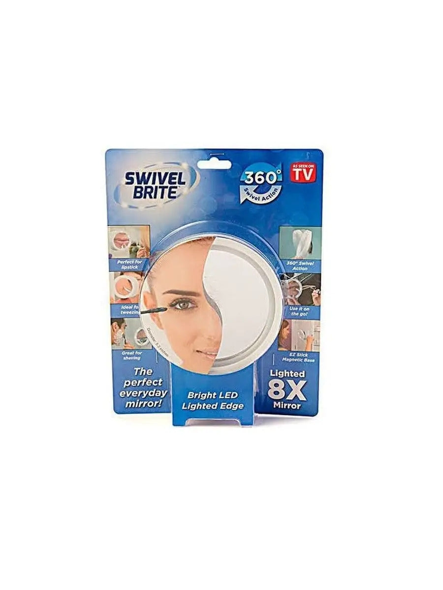 Pachet Promotional ! 1+1 Oglindă cosmetică cu LED Swivel Brite, cu mărire