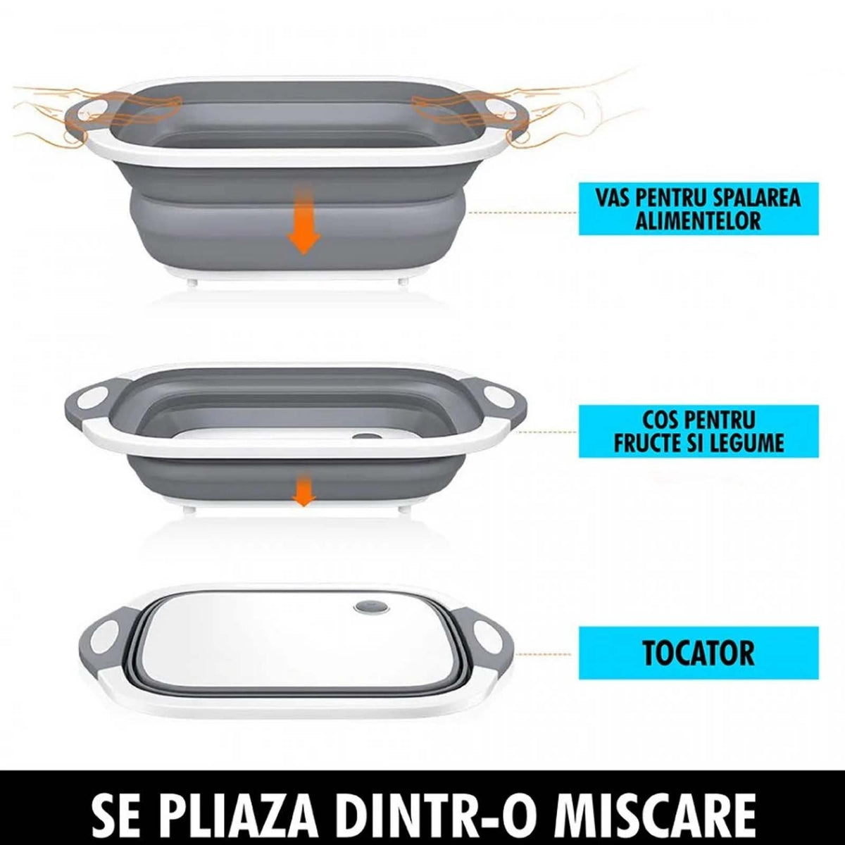 Tocator multifunctional 3 in 1, pliabil