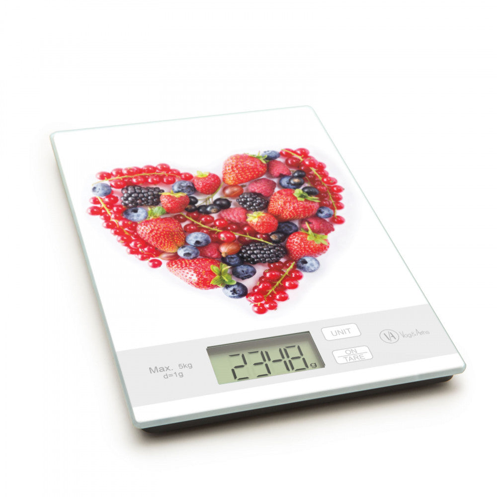Cantar de bucatarie , 5 kg,  Butoane tactile, Taler din sticla, Afisaj LCD