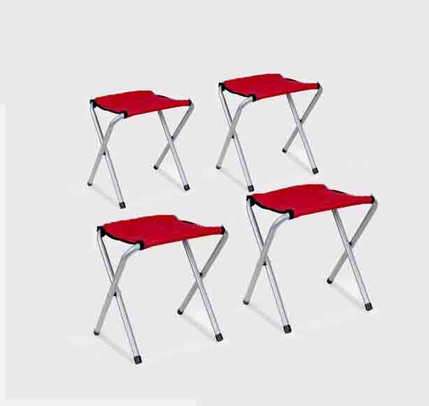 Set 4 scaune pliabile pentru camping